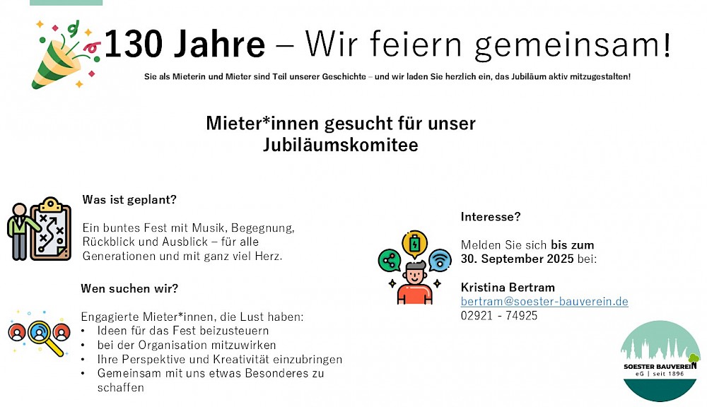 (Bald) 130 Jahre Soester Bauverein eG