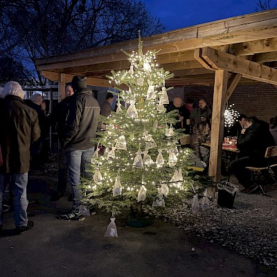 Festlich geschmückter Weihnachtsbaum (Privataufnahme)